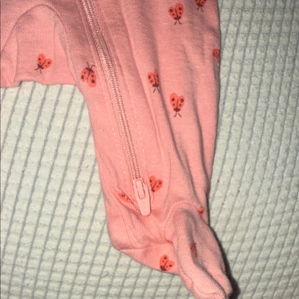 Carters: Charming Pink Lady Bug  Kids Footie - Picture 5 of 6